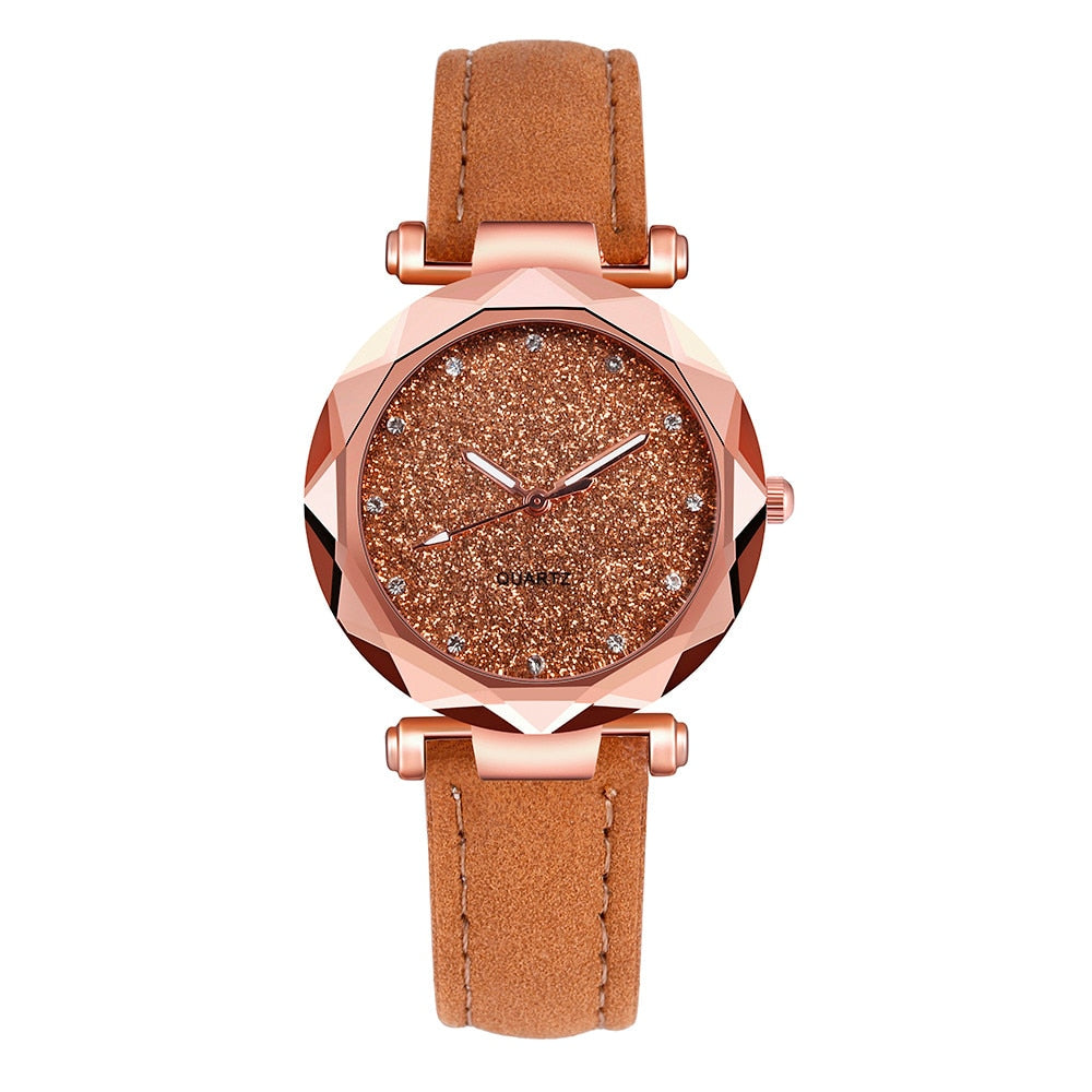 Rhinestone Rose Gold Quartz Watch