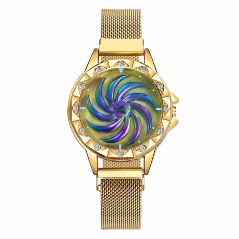 Women Magnet Buckle Rotating Watch