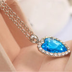 Crystal Pendant Heart Necklace