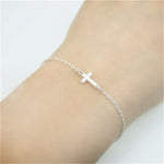 Jesus Christian Horizontal Sideways Cross Bracelets