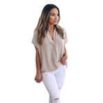 Chiffon Short Sleeve Casual Blouse