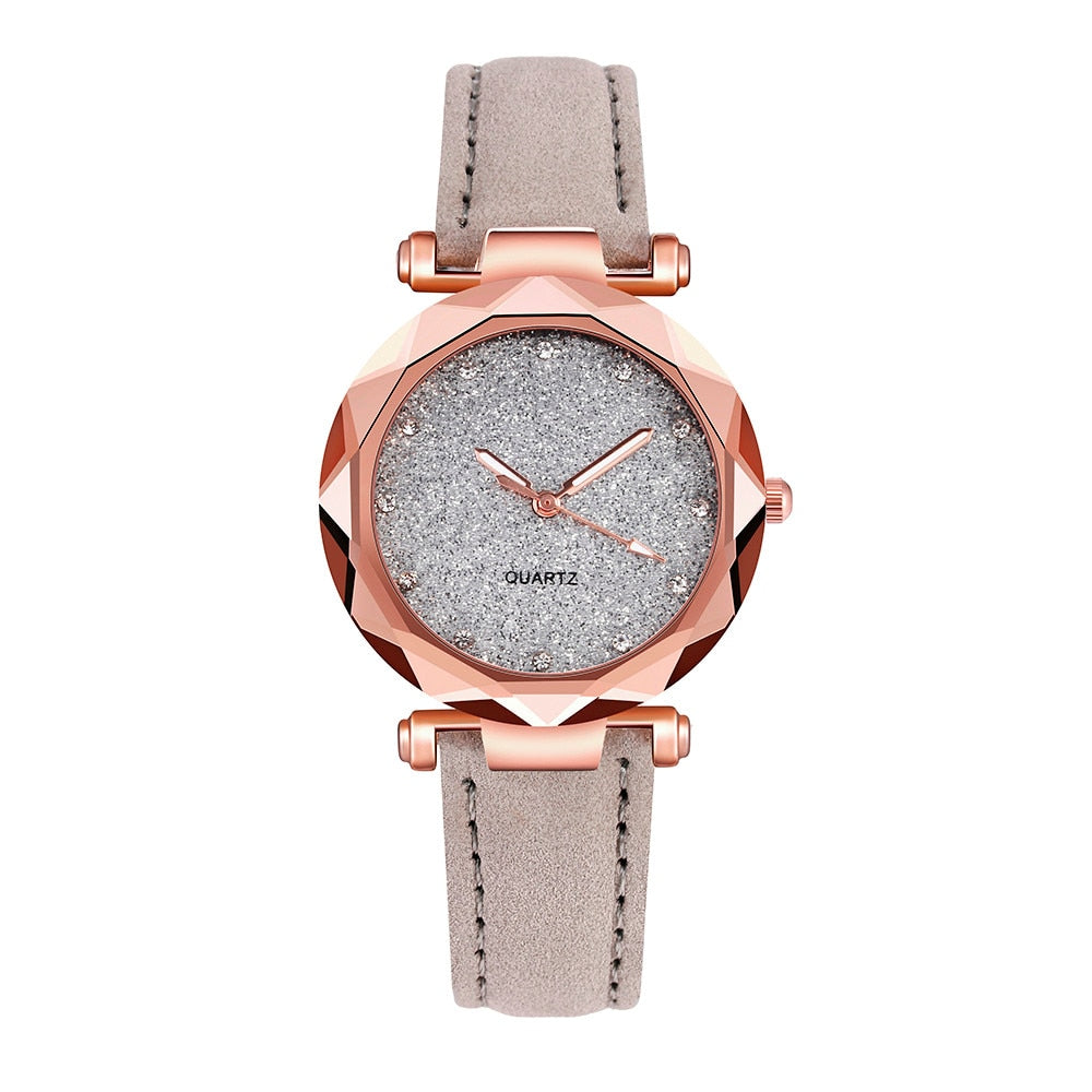 Rhinestone Rose Gold Quartz Watch