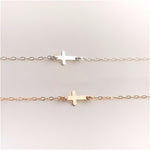 Jesus Christian Horizontal Sideways Cross Bracelets