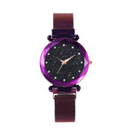 Women Mesh Magnet Buckle Starry Sky Watch