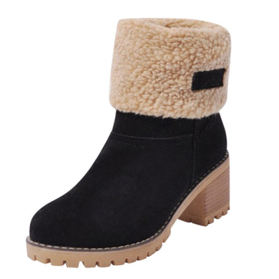 Ladies Winter Flock Shoes Flock Warm Boots