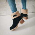 Ladies Winter Flock Shoes Flock Warm Boots