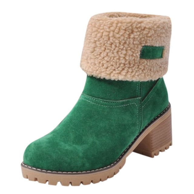 Ladies Winter Flock Shoes Flock Warm Boots