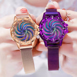 Women Magnet Buckle Rotating Watch