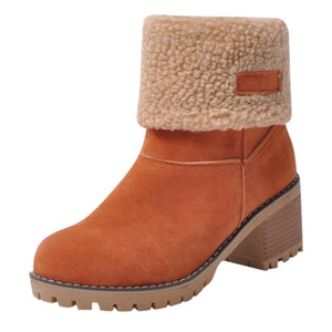 Ladies Winter Flock Shoes Flock Warm Boots