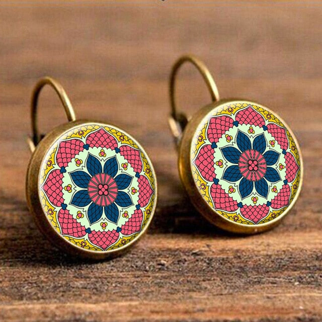 Life Mandala Flower Vintage Bronze Earrings (32 Styles)