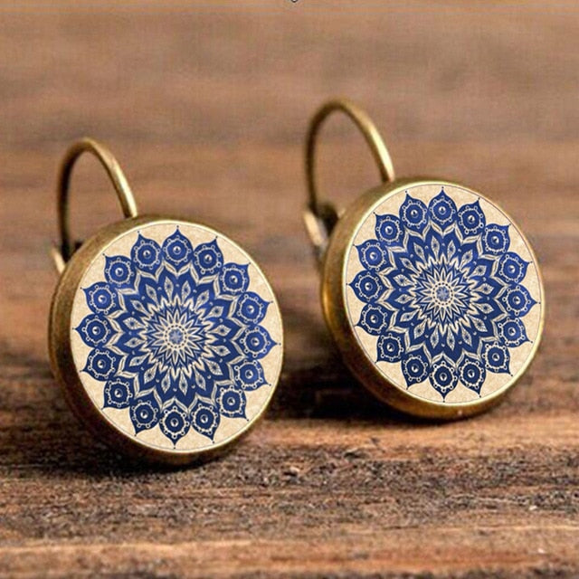 Life Mandala Flower Vintage Bronze Earrings (32 Styles)