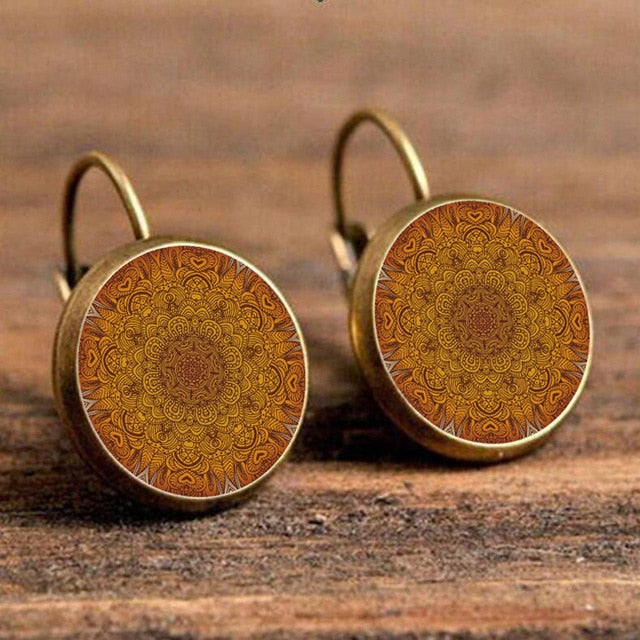 Life Mandala Flower Vintage Bronze Earrings (32 Styles)