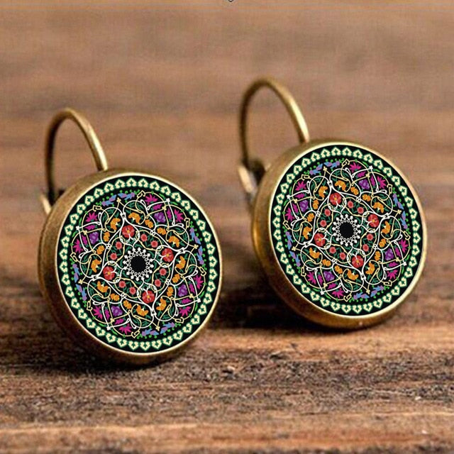 Life Mandala Flower Vintage Bronze Earrings (32 Styles)