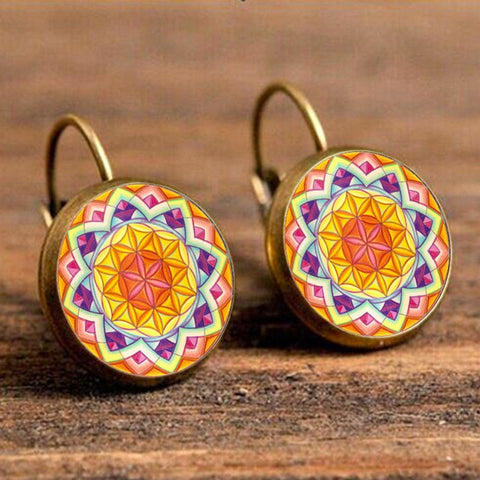 Life Mandala Flower Vintage Bronze Earrings (32 Styles)