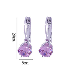 Crystal Stone Romantic Style Dangle Earrings