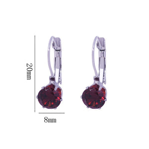 Crystal Stone Romantic Style Dangle Earrings